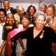 Nobel laureate Toni Morrison (C) accepting the applause of partygoers Susan Taylor, Rita Dove, Oprah Winfrey, Angela Davis, Maya Angelou and others
Will McIntyre/Time Life Pictures/Getty Images